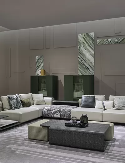 梵巴赫现代简奢全真皮沙发组合C19