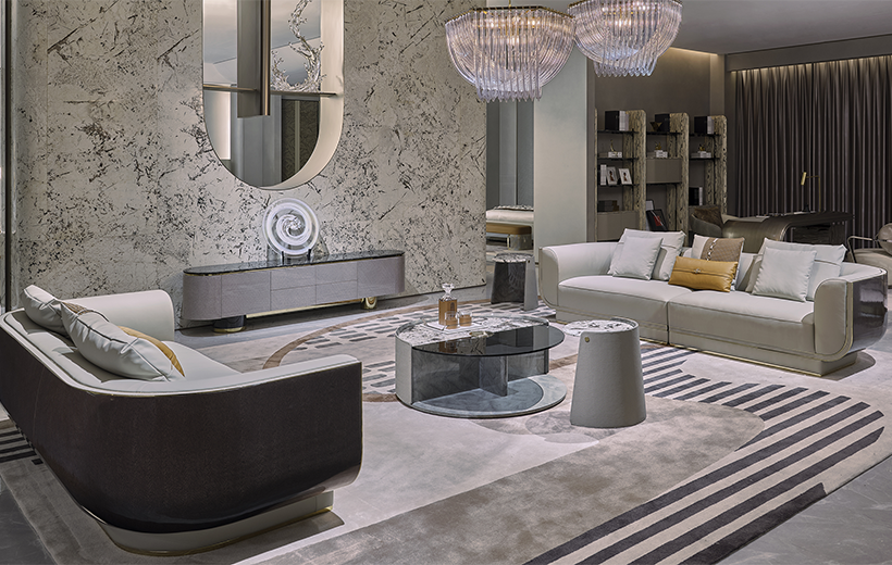 梵巴赫现代轻奢真皮沙发拉菲