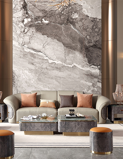 Fanbach Modern Light Luxury Leather Sofa "Yuanbao"