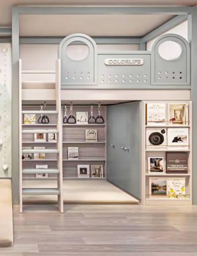 七彩人生儿童房游玩高低床