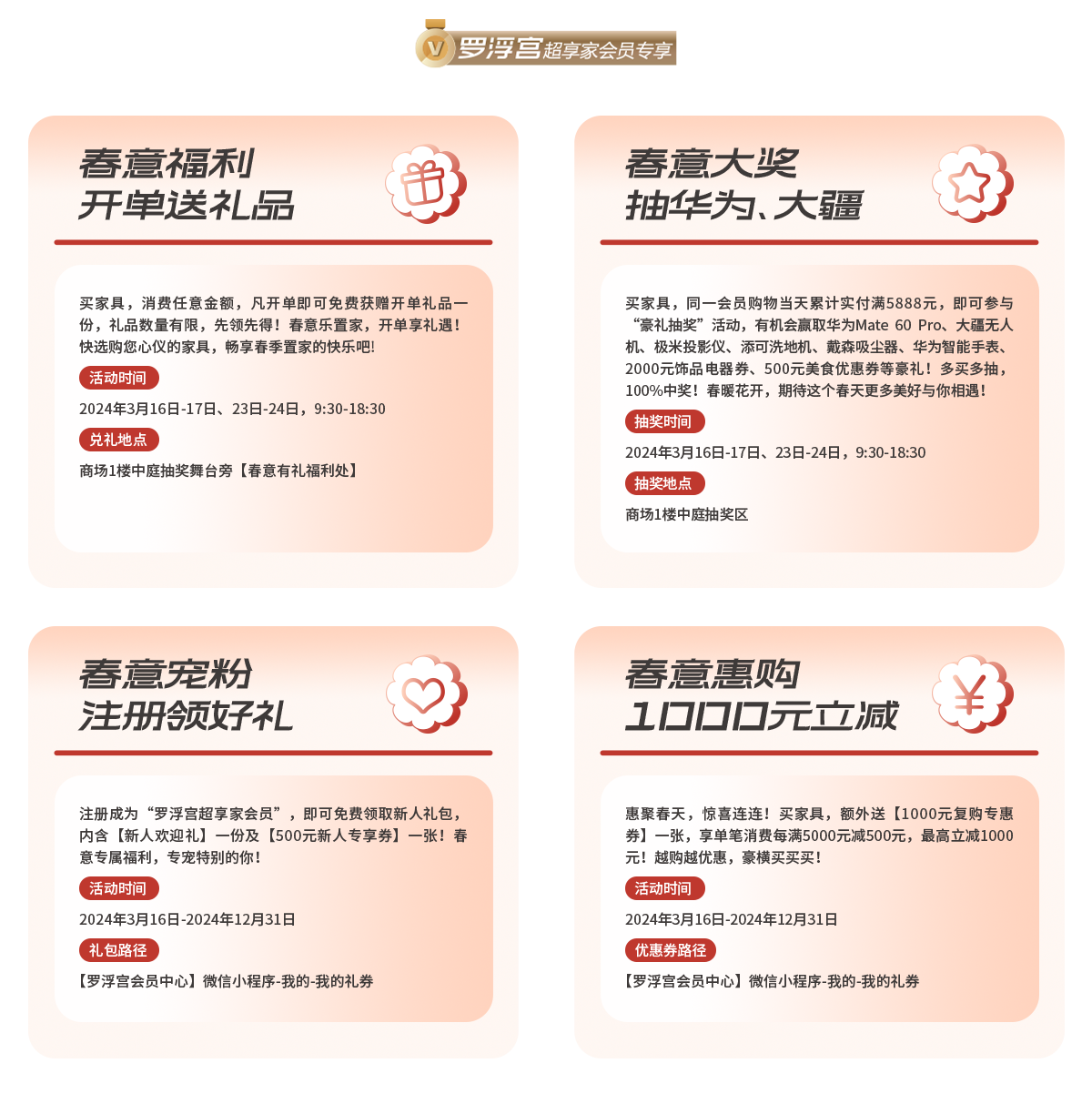 罗浮宫2024年3月促销政策1